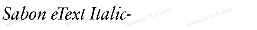 Sabon eText Italic字体转换